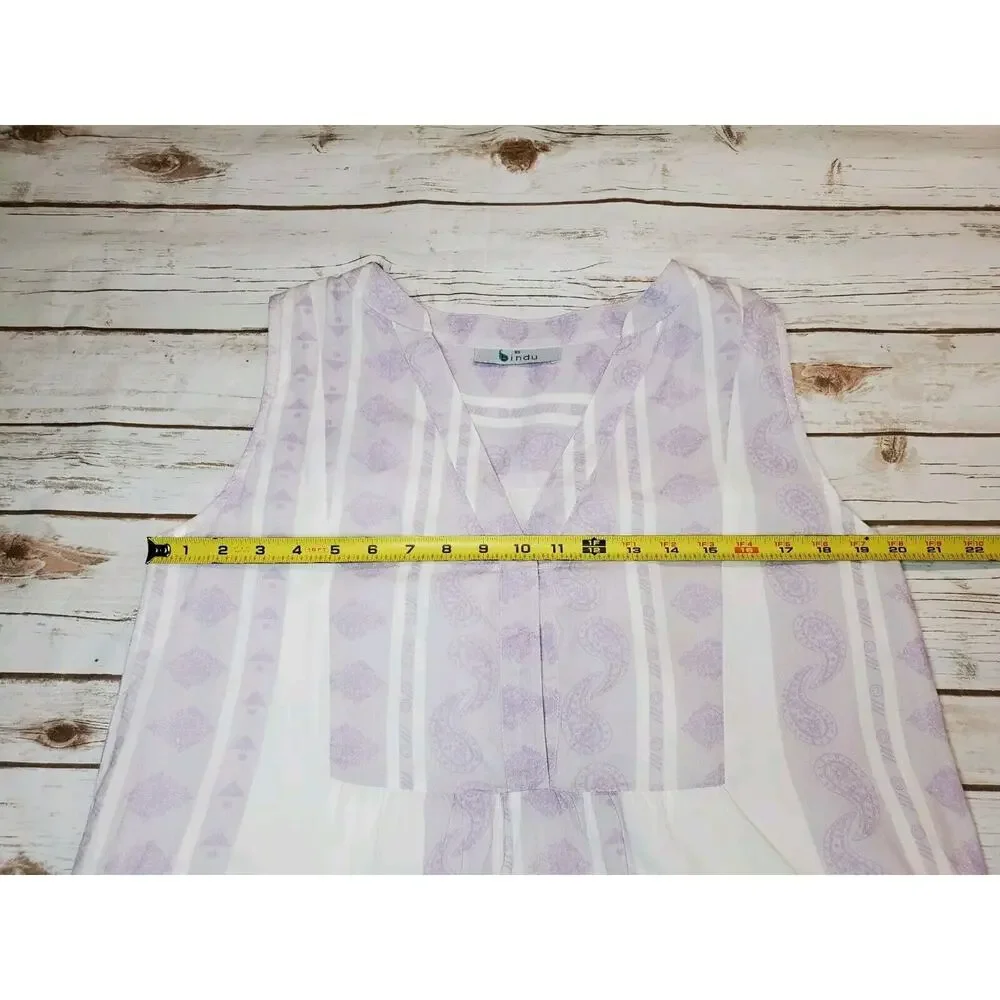 Anthropologie‎ Bindu Womens XS Tiered Dress White Babydoll Cotton Bohemian - Picture 6 of 9